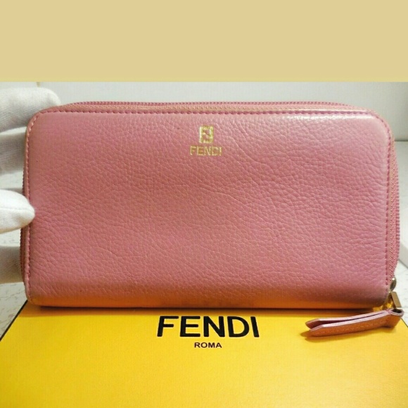Fendi Handbags - 💯Aut Fendi baby pink zippy wallet, long and large